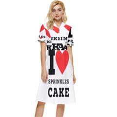 I Love Sprinkles Cake Button Top Knee Length Dress by ilovewhateva