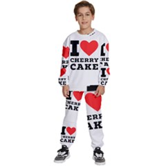 I Love Cherry Cake Kids  Sweatshirt Set by ilovewhateva