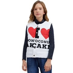 I Love Coconut Cake Kid s Short Button Up Puffer Vest	 by ilovewhateva