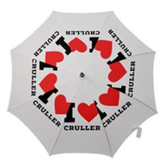 I Love Cruller Hook Handle Umbrellas (small) by ilovewhateva