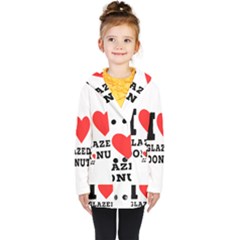 I Love Glazed Donut Kids  Double Breasted Button Coat by ilovewhateva