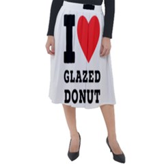 I Love Glazed Donut Classic Velour Midi Skirt  by ilovewhateva