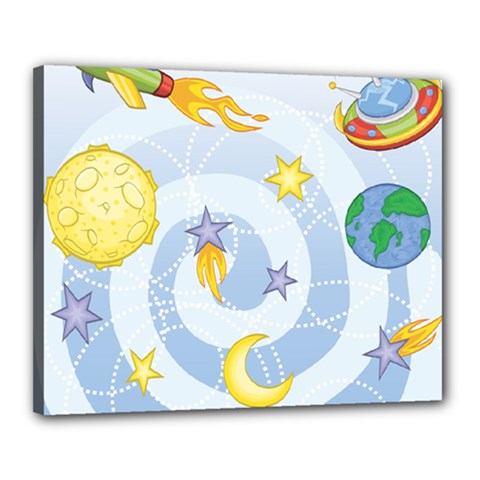 Science Fiction Outer Space Canvas 20  X 16  (stretched)