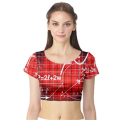 Geometry Mathematics Cube Short Sleeve Crop Top by Ndabl3x