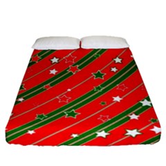 Christmas Paper Star Texture Fitted Sheet (queen Size)