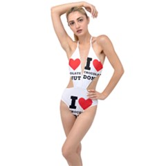 I Love Chocolate Donut Plunging Cut Out Swimsuit by ilovewhateva