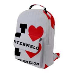 I Love Watermelon  Flap Pocket Backpack (large) by ilovewhateva