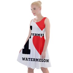 I Love Watermelon  Knee Length Skater Dress by ilovewhateva