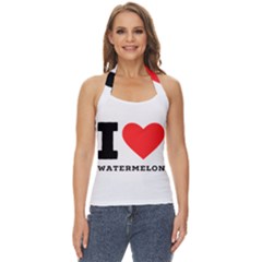 I Love Watermelon  Basic Halter Top by ilovewhateva