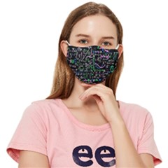 Math-linear-mathematics-education-circle-background Fitted Cloth Face Mask (adult) by Vaneshart