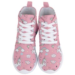 Cute-unicorn-seamless-pattern Women s Lightweight High Top Sneakers