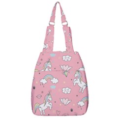 Cute-unicorn-seamless-pattern Center Zip Backpack
