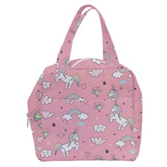 Cute-unicorn-seamless-pattern Boxy Hand Bag
