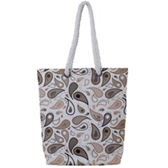 Paisley Pattern Background Graphic Full Print Rope Handle Tote (small) by Vaneshop