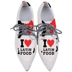 I Love Latin Food Pointed Oxford Shoes by ilovewhateva