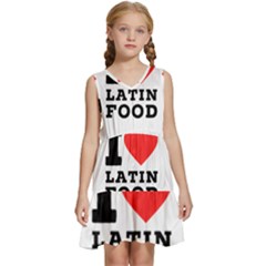 I Love Latin Food Kids  Sleeveless Tiered Mini Dress by ilovewhateva