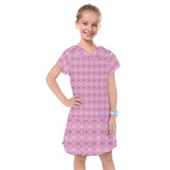 Pattern Print Floral Geometric Kids  Drop Waist Dress