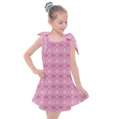 Pattern Print Floral Geometric Kids  Tie Up Tunic Dress