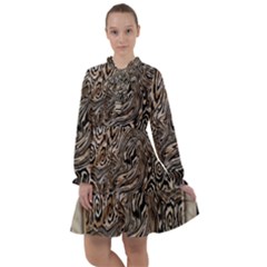 Zebra Abstract Background All Frills Chiffon Dress