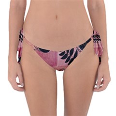 Abstract Pattern Floral Wall Art Reversible Bikini Bottoms