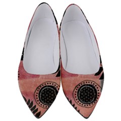 Abstract Pattern Floral Wall Art Women s Low Heels