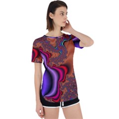 Colorful Piece Abstract Perpetual Short Sleeve T-shirt by Vaneshop