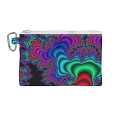 Abstract Piece Color Canvas Cosmetic Bag (medium)