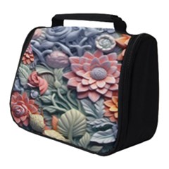 3d Flower Bloom Embossed Pattern Full Print Travel Pouch (small) by Vaneshop