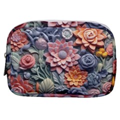 3d Flower Bloom Embossed Pattern Make Up Pouch (small) by Vaneshop