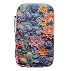 3d Flower Bloom Embossed Pattern Waist Pouch (small) by Vaneshop