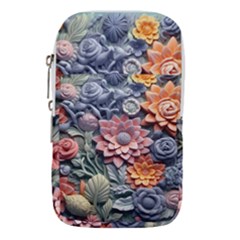 3d Flower Bloom Embossed Pattern Waist Pouch (large) by Vaneshop