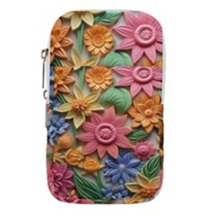 Flower Bloom Embossed Pattern Waist Pouch (large) by Vaneshop