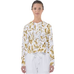 Flowers Gold Floral Women s Slouchy Sweat