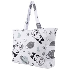 Panda Floating In Space And Star Simple Shoulder Bag by Wav3s