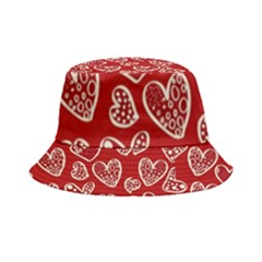 Vector Seamless Pattern Of Hearts With Valentine s Day Inside Out Bucket Hat by Wav3s