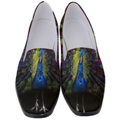 Peacock Feathers Women s Classic Loafer Heels