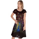 Peacock Feathers Classic Short Sleeve Dress