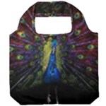 Peacock Feathers Foldable Grocery Recycle Bag