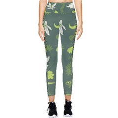 Cute Dinosaur Pattern Pocket Leggings  by Wav3s