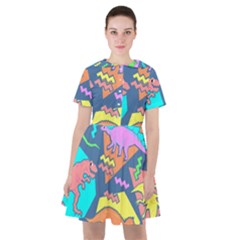 Dinosaur Pattern Sailor Dress by Wav3s