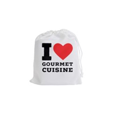 I Love Gourmet Cuisine Drawstring Pouch (small) by ilovewhateva