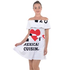 I Love Mexican Cuisine Off Shoulder Velour Dress by ilovewhateva