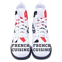 I Love French Cuisine Men s High-top Canvas Sneakers by ilovewhateva