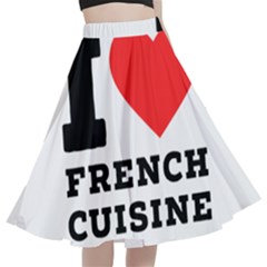 I Love French Cuisine A-line Full Circle Midi Skirt With Pocket by ilovewhateva