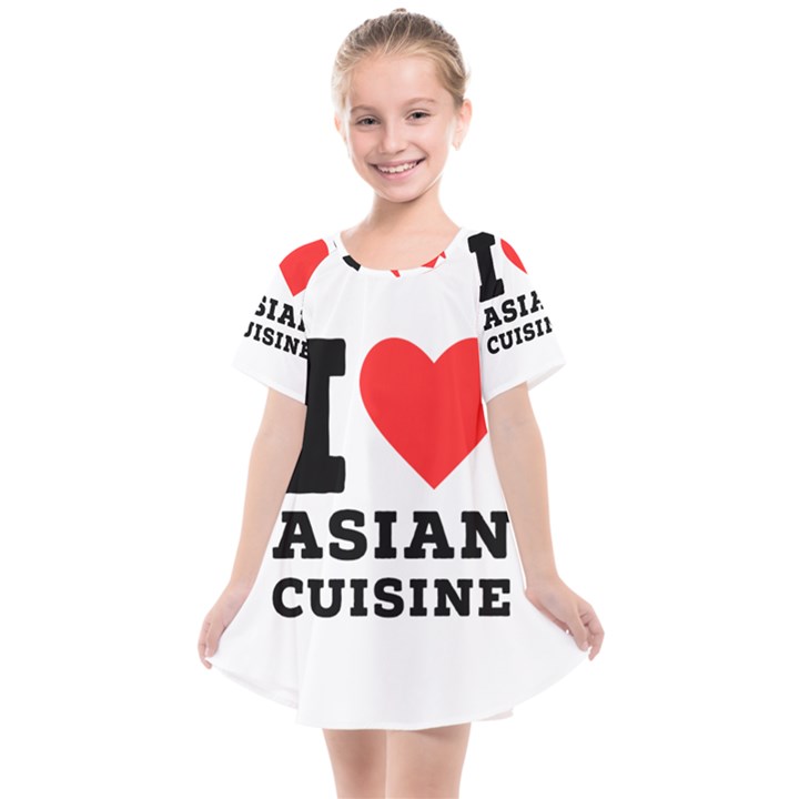 I love Asian cuisine Kids  Smock Dress