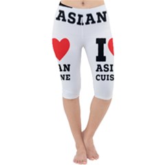 I Love Asian Cuisine Lightweight Velour Cropped Yoga Leggings by ilovewhateva