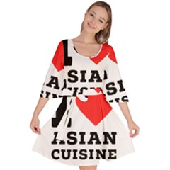 I Love Asian Cuisine Velour Kimono Dress by ilovewhateva