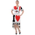 I love Asian cuisine Front Wrap High Low Dress View1