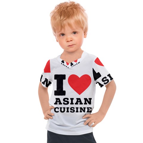 I Love Asian Cuisine Kids  Sports Tee by ilovewhateva