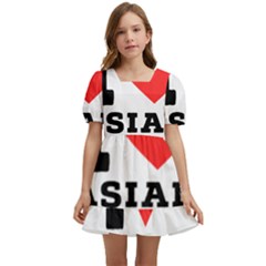 I Love Asian Cuisine Kids  Short Sleeve Dolly Dress by ilovewhateva